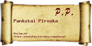 Pankotai Piroska névjegykártya