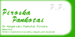 piroska pankotai business card